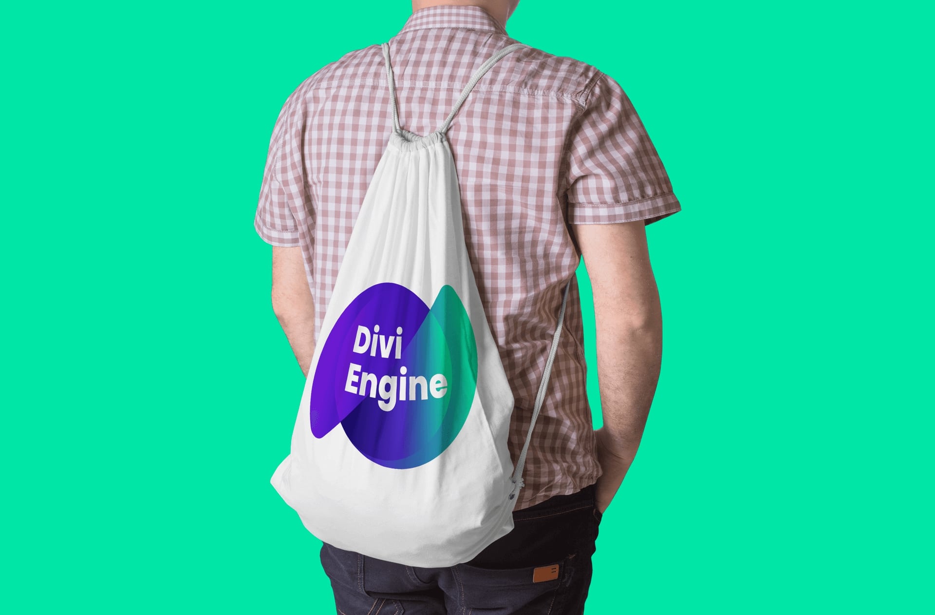 Divi Engine String Bag (Big Logo) view 2