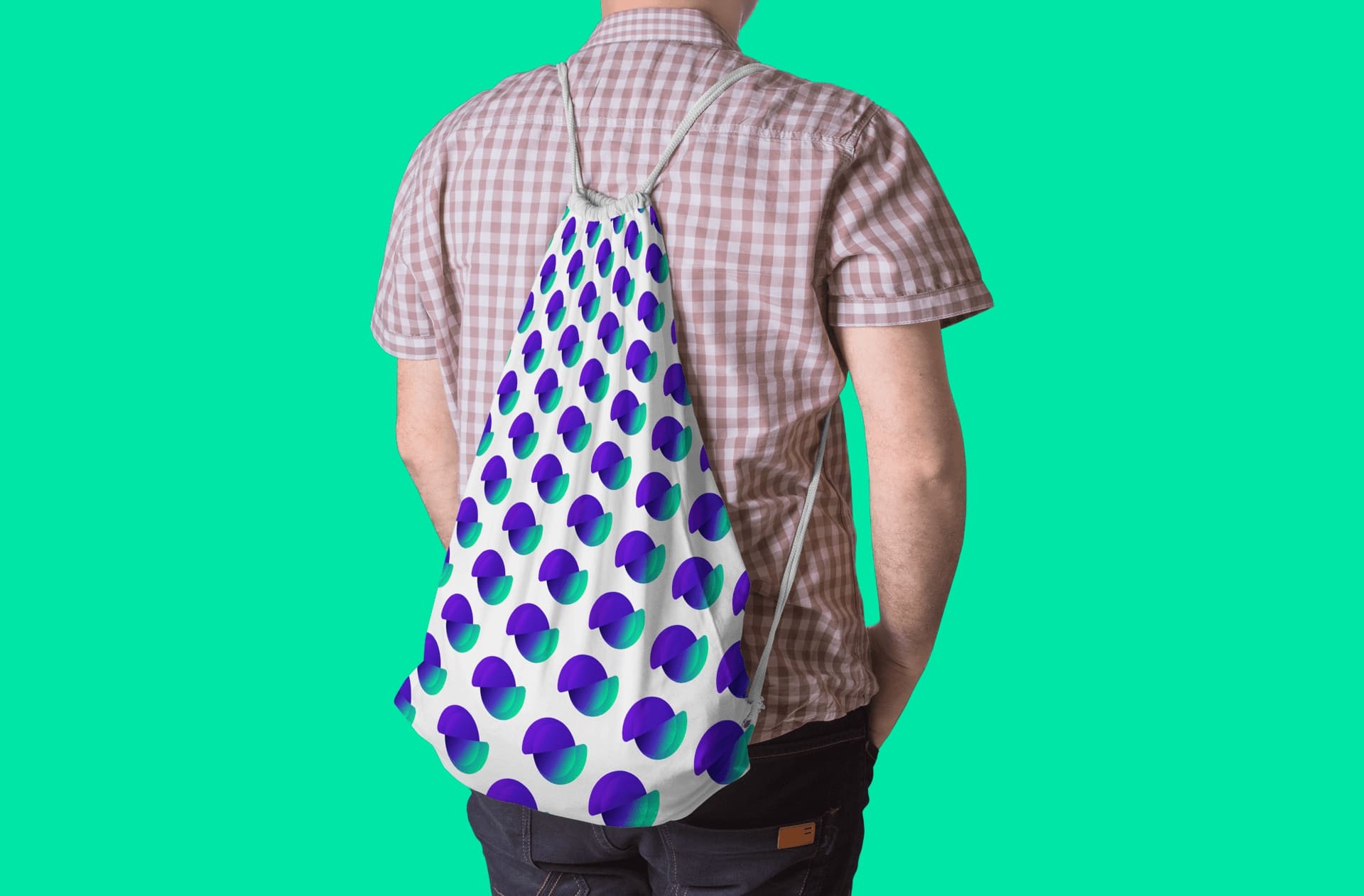 Divi Engine String Bag (Small Logos) view 2